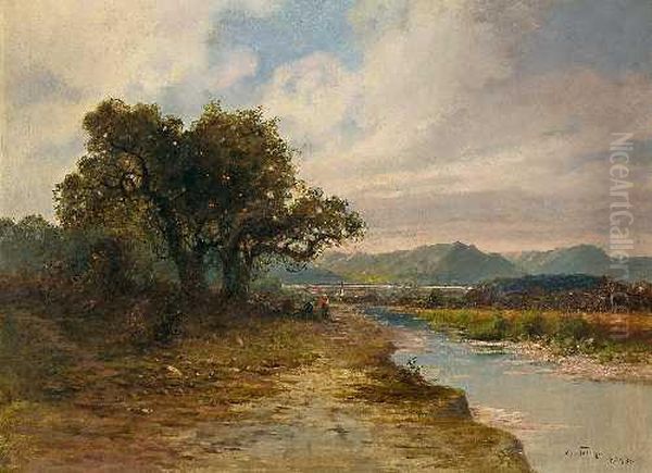 Vorgebirgslandschaft Oil Painting by Otto Fedder