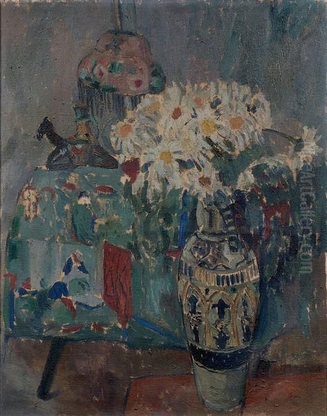 Nature Morte Au Bouquet De Fleurs Oil Painting by Adolphe Feder