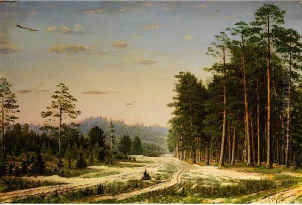 Landschaft Oil Painting by Simeon Fedorovich Fedorov