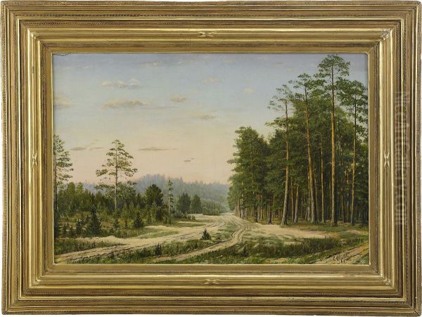 Forest Oil Painting by Simeon Fedorovich Fedorov