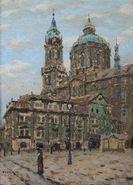 St. Nicholas Church In The Lesser Quarter Oil Painting by Stanislav Feikl