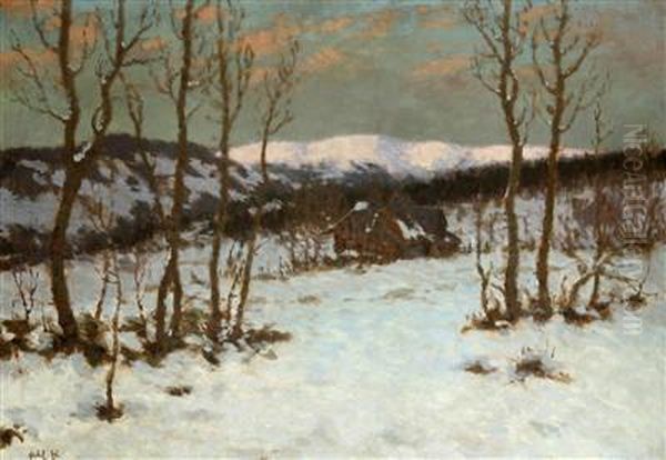 Winterlandschaft Oil Painting by Stanislav Feikl