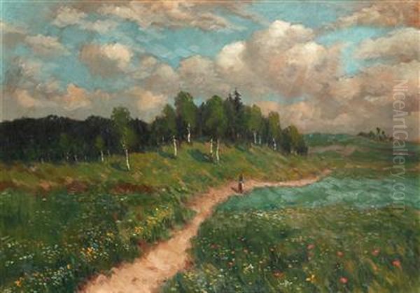 Sommerlandschaft Oil Painting by Stanislav Feikl