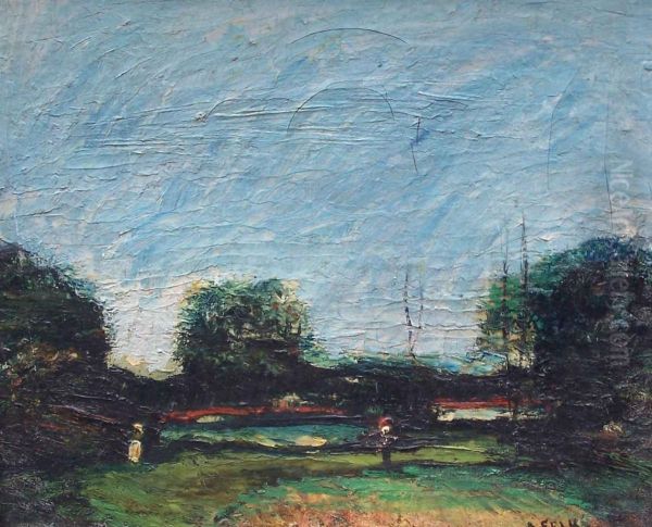 Landschaft Mit Personen Oil Painting by Alfred Feiks