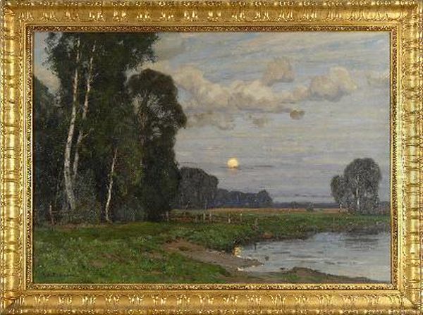 Abendstille Oil Painting by Wilhelm Feldmann