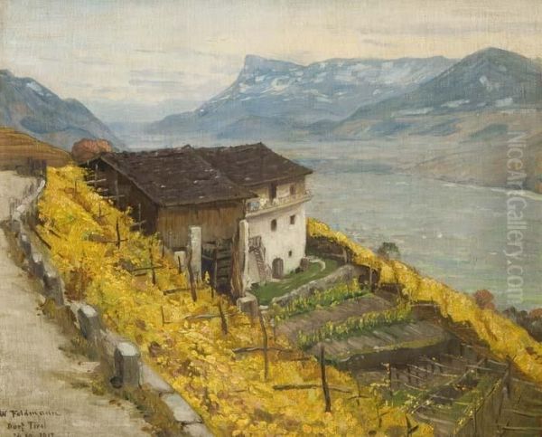 Dorf Tirol Oil Painting by Wilhelm Feldmann