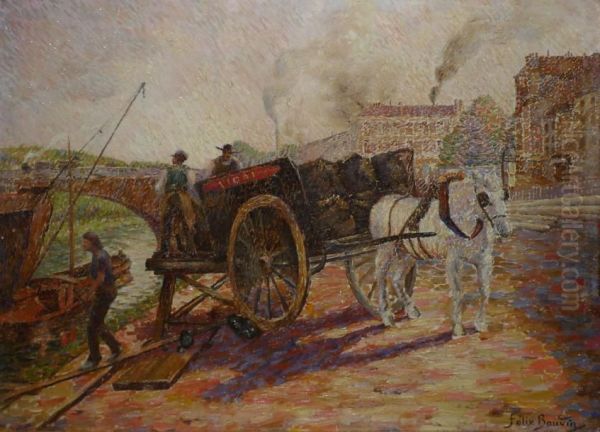 Les Debardeurs Oil Painting by Baudin Felix