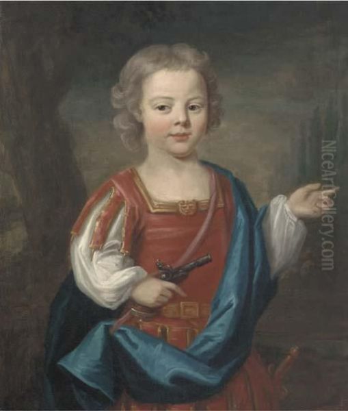 Portrait Of A Young Boy Oil Painting by James Fellowes