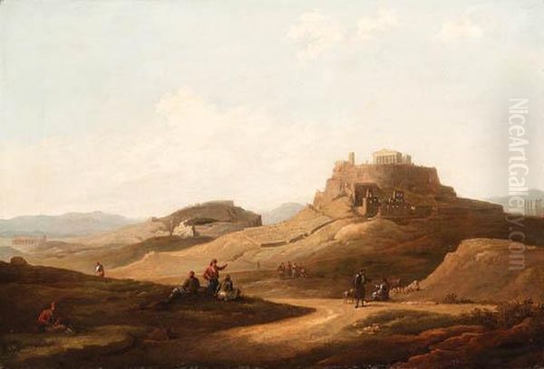 The Acropolis, Athens Oil Painting by Charles Fellows