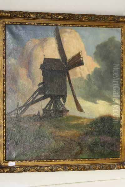 Moulin A Tongerloo Oil Painting by T Julien Felt