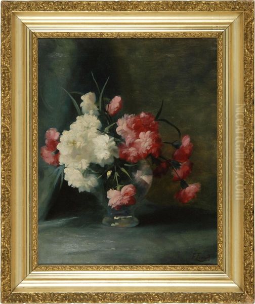 Floral Still Life Oil Painting by Frederick M. Fenety