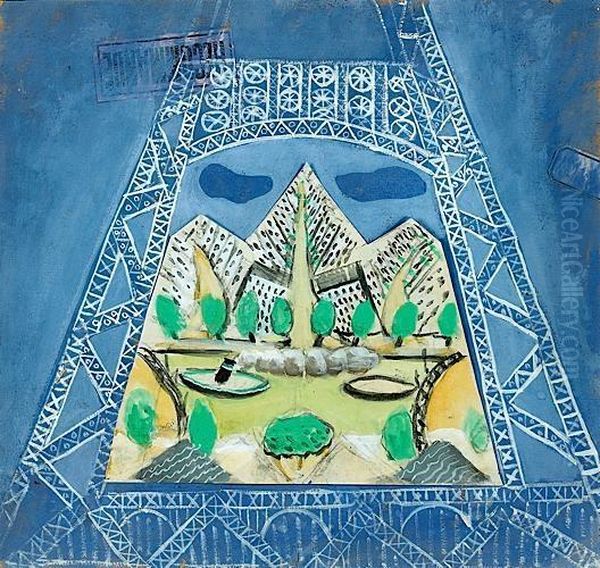 Les Maries De La Tour Eiffel Oil Painting by Ferat