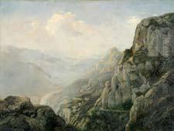 Montanas De Montserrat. Oil Painting by Enric Ferau