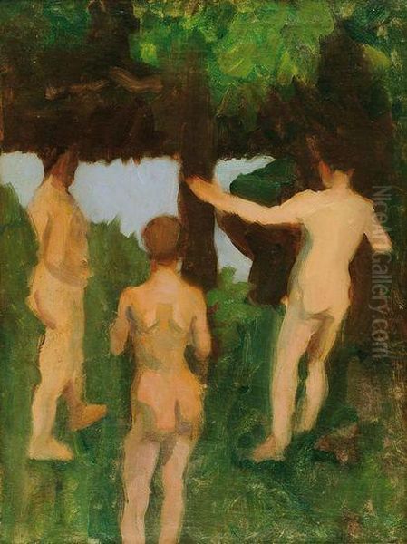 Est Oil Painting by Karoly Ferenczy