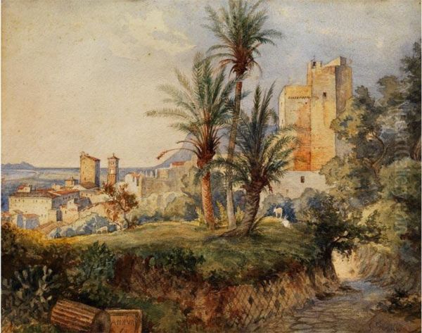 Terracina Oil Painting by Salvatore Fergola