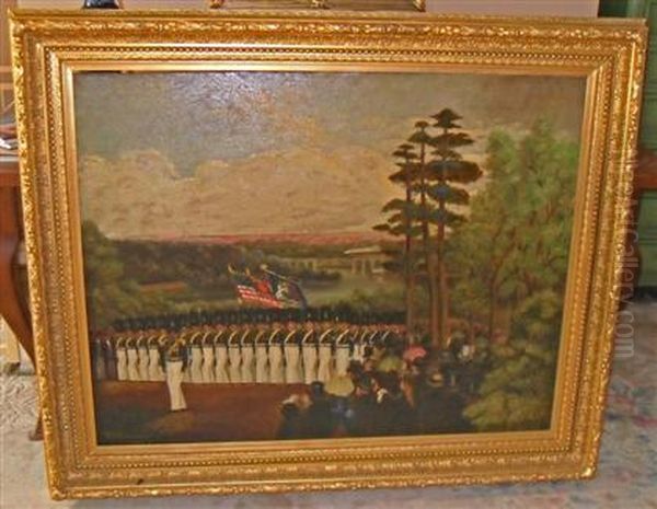 Military Procession Oil Painting by T P Ferguson