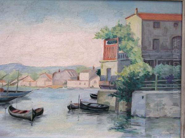 Carqueiranne Et Les Martigues A Marseille. Oil Painting by Emile Fernand-Dubois