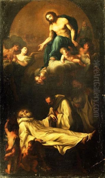 Transito Di San Romualdo Oil Painting by Francesco Fernandi, Called L'Imperiali