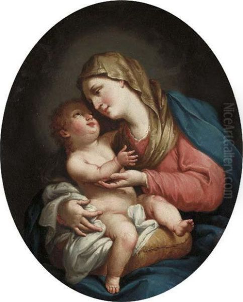 The Madonna And Child Oil Painting by Francesco Fernandi, Called L'Imperiali