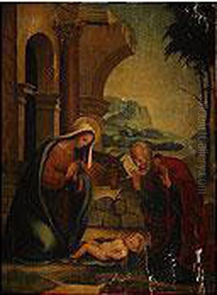 Natividad Oil Painting by Fernando Yanez De la Almedina