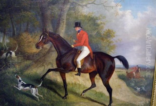 Huntsman On A Chestnut Hunte Oil Painting by John Jnr. Ferneley