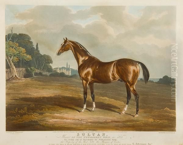 Sultan, Winner Of The Newmarket Whip Oil Painting by John Jnr. Ferneley