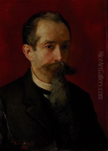 Retrato De Don Rafael Attard Del Casal Oil Painting by Alejandro Ferrant Y Fischermans