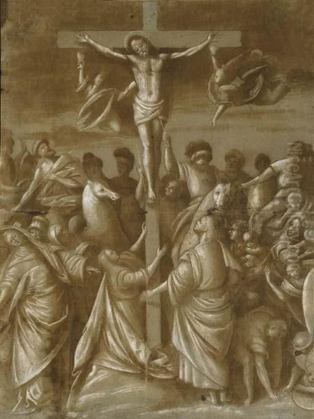 The Crucifixion Oil Painting by Gaudenzio Ferrari