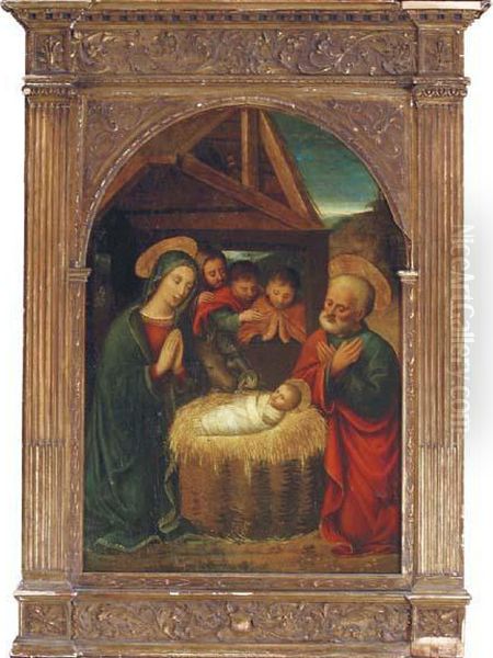 The Adoration Of The Shepherds Oil Painting by Gaudenzio Ferrari