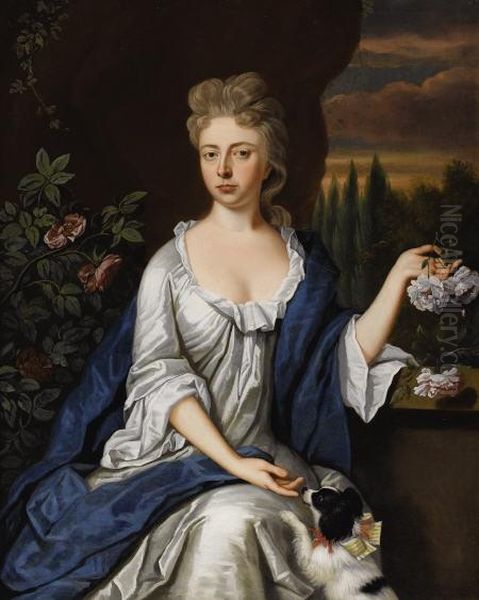 Lady Hockley Oil Painting by Benjamin Ferrers