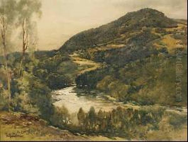 The Tay At Edradynate And Derculich Oil Painting by George Straton Ferrier