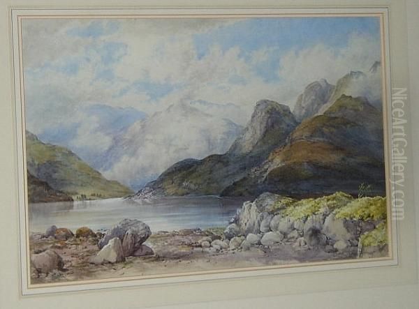 Loch Scene Oil Painting by James Ferrier