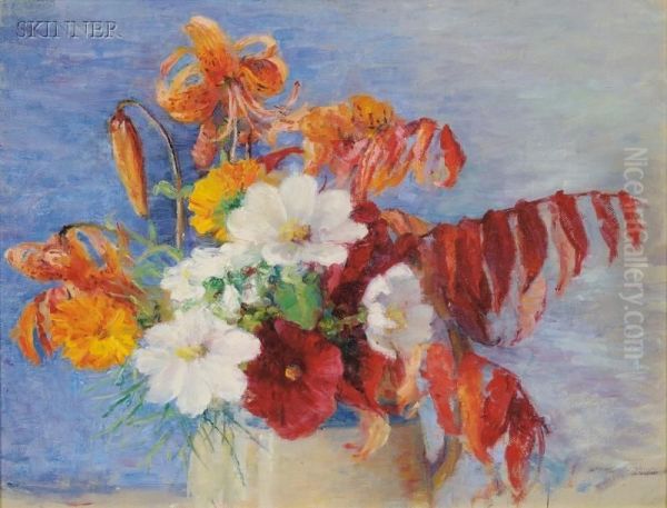 Summer Bouquet Oil Painting by Isabelle H. Ferry