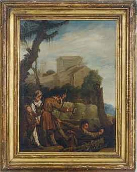 The Blind Leading The Blind Oil Painting by Domenico Fetti