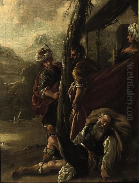 The Drunkenness Of Noah Oil Painting by Domenico Fetti