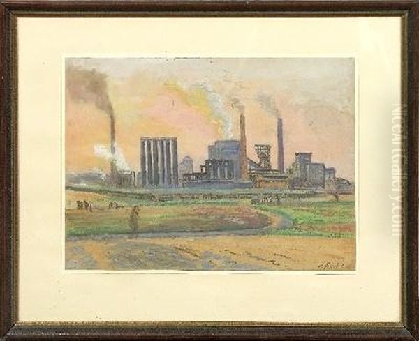 Industrieanlage Oil Painting by Arthur Feudel