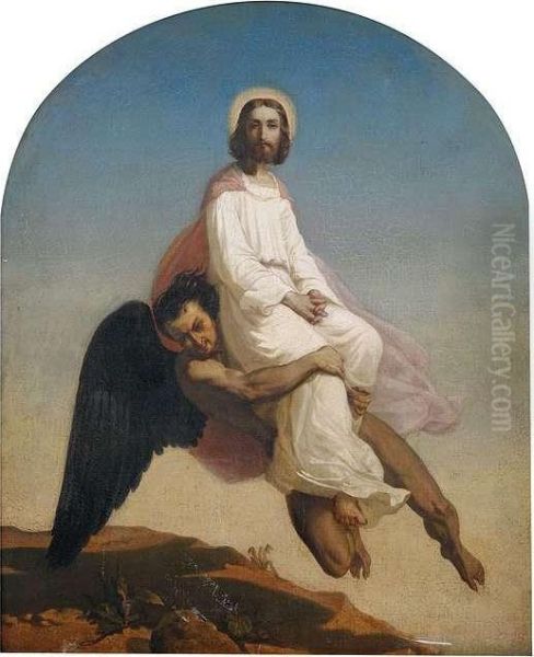 Temptation Of Christ. Oil Painting by Anselm Feuerbach