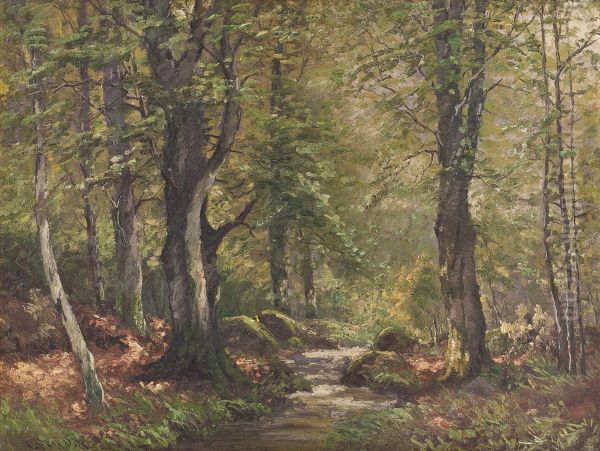 Wald In Der Eifel Oil Painting by Carl Fey