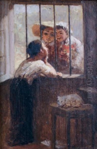 La Visite Oil Painting by Eugene Feyen