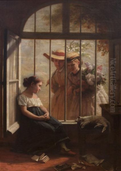 The Visitors Oil Painting by Jacques Eugene Feyen