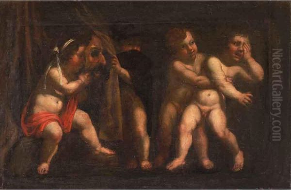 Giochi Di Putti Oil Painting by Domenico Fiasella