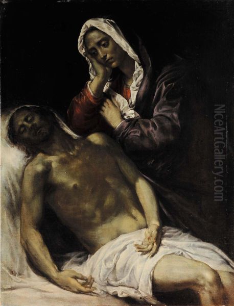 Pieta' Oil Painting by Domenico Fiasella