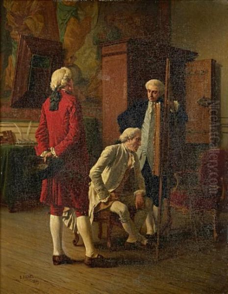 The Connoisseurs Oil Painting by Benjamin Eugene Fichel