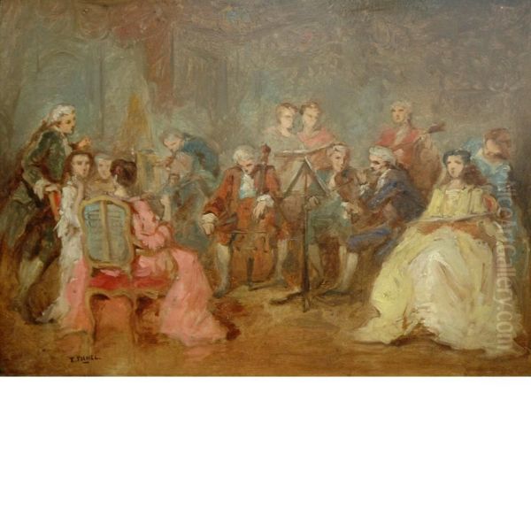 The Recital Oil Painting by Benjamin Eugene Fichel