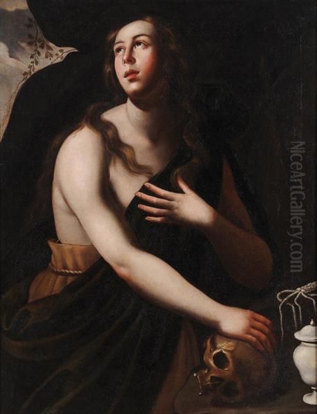 Maddalena In Penitenza Oil Painting by Felice Ficherelli Il Riposo