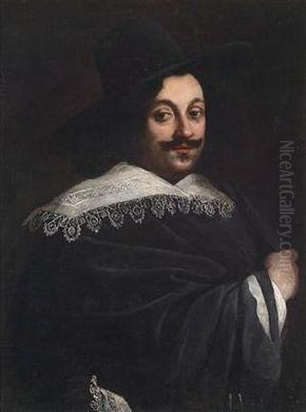 Portrait Of A Nobleman Oil Painting by Orazio Fidani