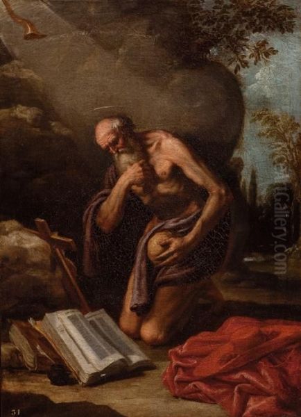 San Girolamo Penitente Oil Painting by Orazio Fidani