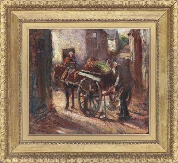 The Vegetable Cart Oil Painting by Harry Filder