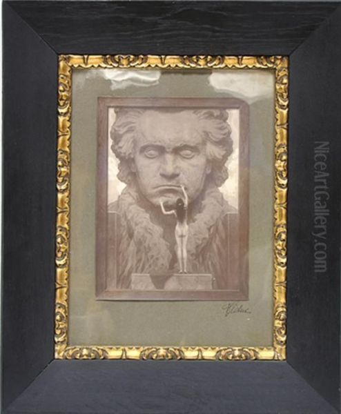 Beethoven Oil Painting by Hugo Hoppener Fidus