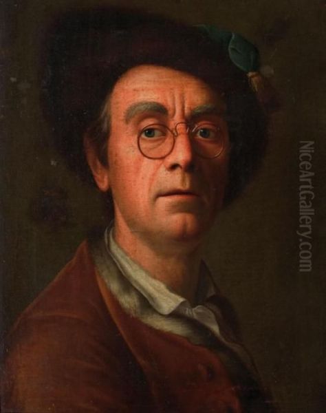 Autoportrait De L'artiste Oil Painting by Johann Christian Fiedler